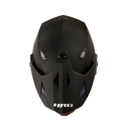 CASCO HRO HRO-MX330DV SOLID MATE NEGRO AZUL VISOIR IRIDIUM