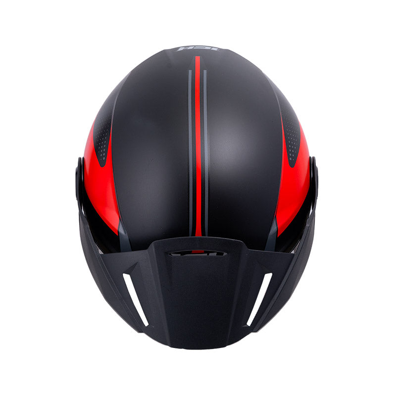 CASCO ICH ICH-102 YARUKO MATE NEGRO ROJO VISOR HUMO