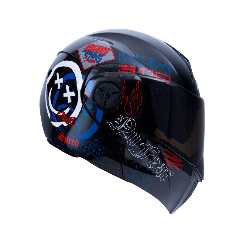 CASCO ICH ICH-3110DV RANDOM NEGRO AZUL VISOR RD