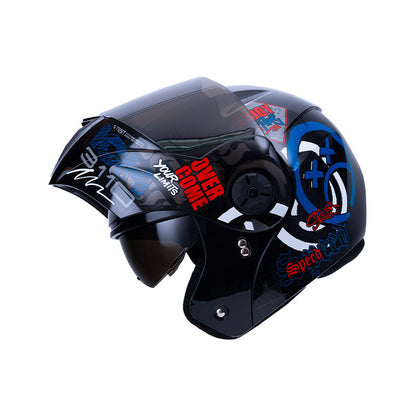 CASCO ICH ICH-3110DV RANDOM NEGRO AZUL VISOR RD