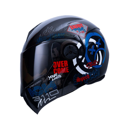 CASCO ICH ICH-3110DV RANDOM NEGRO AZUL VISOR RD