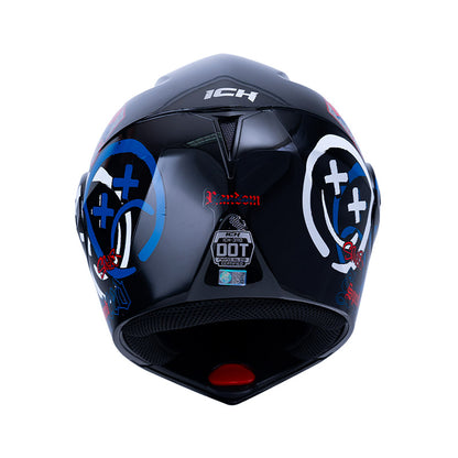 CASCO ICH ICH-3110DV RANDOM NEGRO AZUL VISOR RD