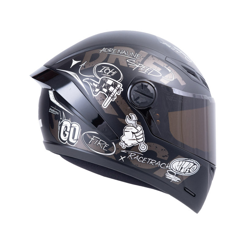CASCO ICH ICH-501SP MARK MATE NEGRO PLATA VISOR HUMO