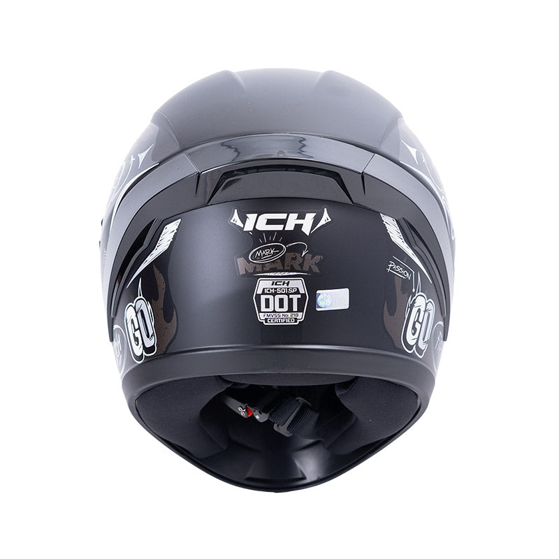 CASCO ICH ICH-501SP MARK MATE NEGRO PLATA VISOR HUMO