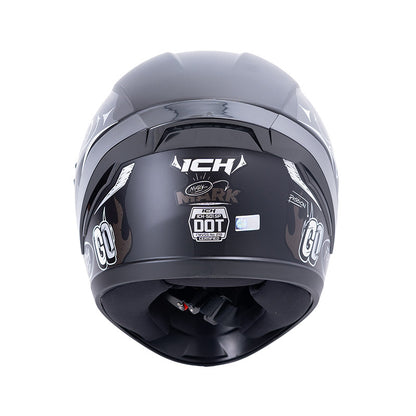 CASCO ICH ICH-501SP MARK MATE NEGRO PLATA VISOR HUMO