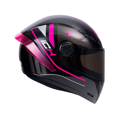 CASCO ICH ICH-501SP NEGGAZ MATE NEGRO FUCSIA VISOR HUMO