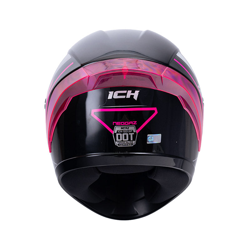 CASCO ICH ICH-501SP NEGGAZ MATE NEGRO FUCSIA VISOR HUMO