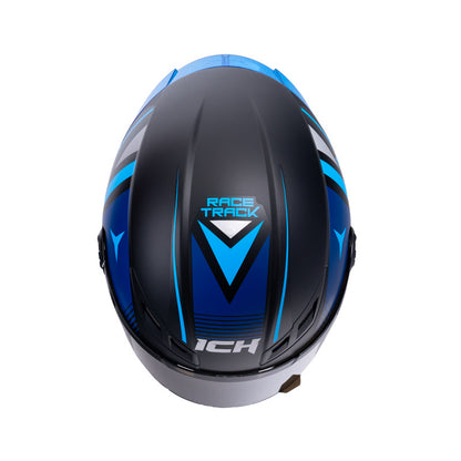 CASCO ICH ICH-501SP NEGGAZ MATE NEGRO AZUL VISOR HUMO