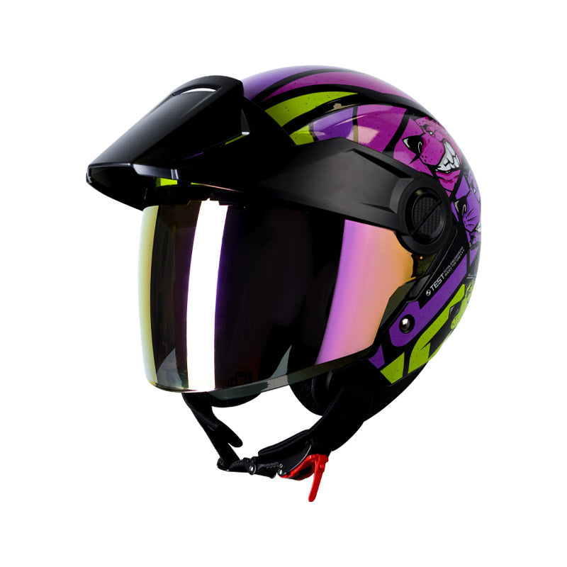 CASCO ICH ICH-102 SOY PARTE DE LA MANADA NEGRO MORADO