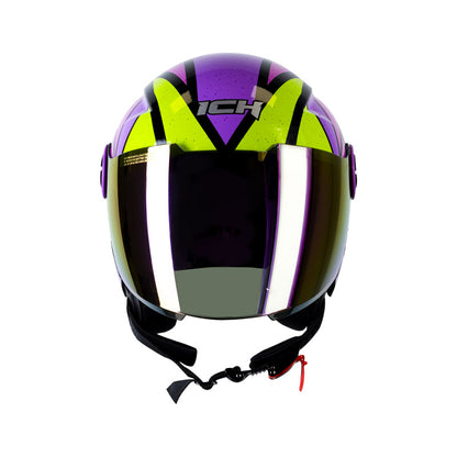 CASCO ICH ICH-102 SOY PARTE DE LA MANADA NEGRO MORADO