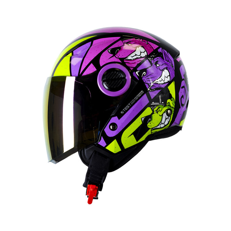 CASCO ICH ICH-102 SOY PARTE DE LA MANADA NEGRO MORADO