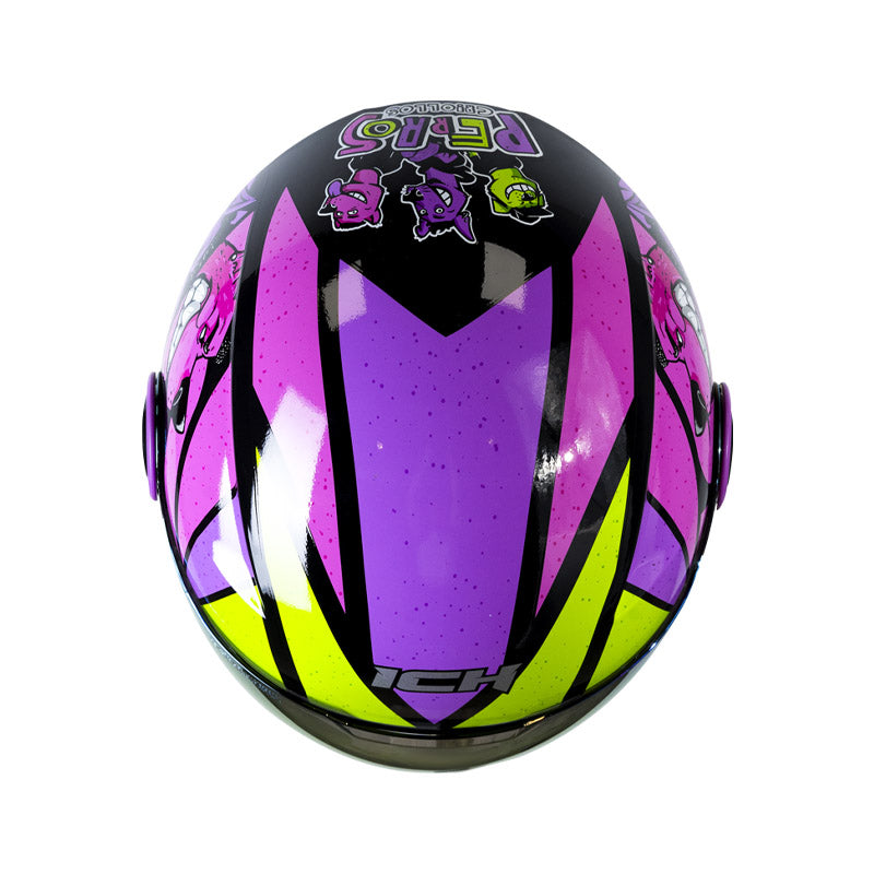 CASCO ICH ICH-102 SOY PARTE DE LA MANADA NEGRO MORADO