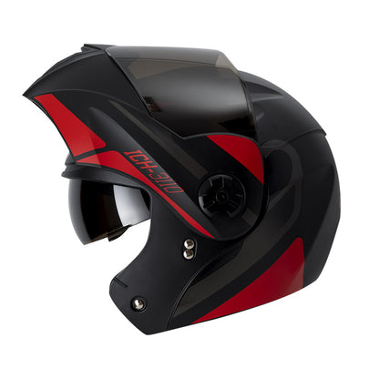 CASCO ICH ICH-3110DV REMAK MATE NEGRO ROJO VISOR HUMO