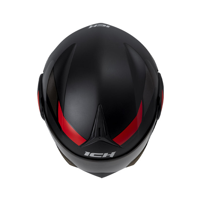 CASCO ICH ICH-3110DV REMAK MATE NEGRO ROJO VISOR HUMO