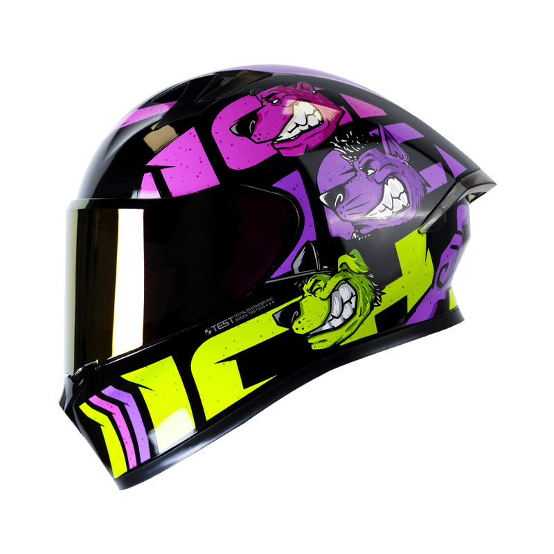 CASCO ICH ICH-503 SOY PARTE DE LA MANADA NEGRO MORADO