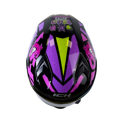 CASCO ICH ICH-503 SOY PARTE DE LA MANADA NEGRO MORADO