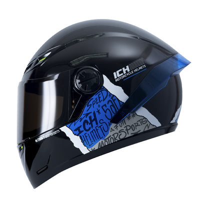 CASCO ICH ICH-501SP SAMPLE NEGRO AZUL VISOR HUMO