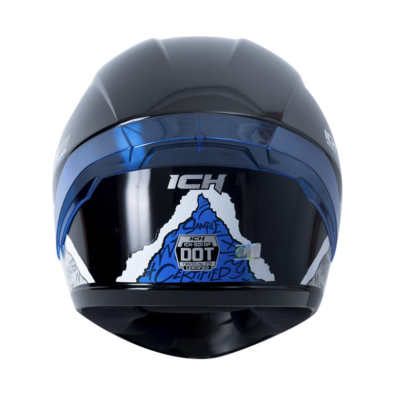 CASCO ICH ICH-501SP SAMPLE NEGRO AZUL VISOR HUMO