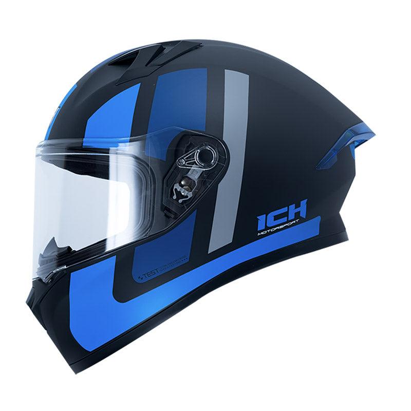 CASCO ICH ICH-503SP MOTOREX MATE NEGRO AZUL HUMO