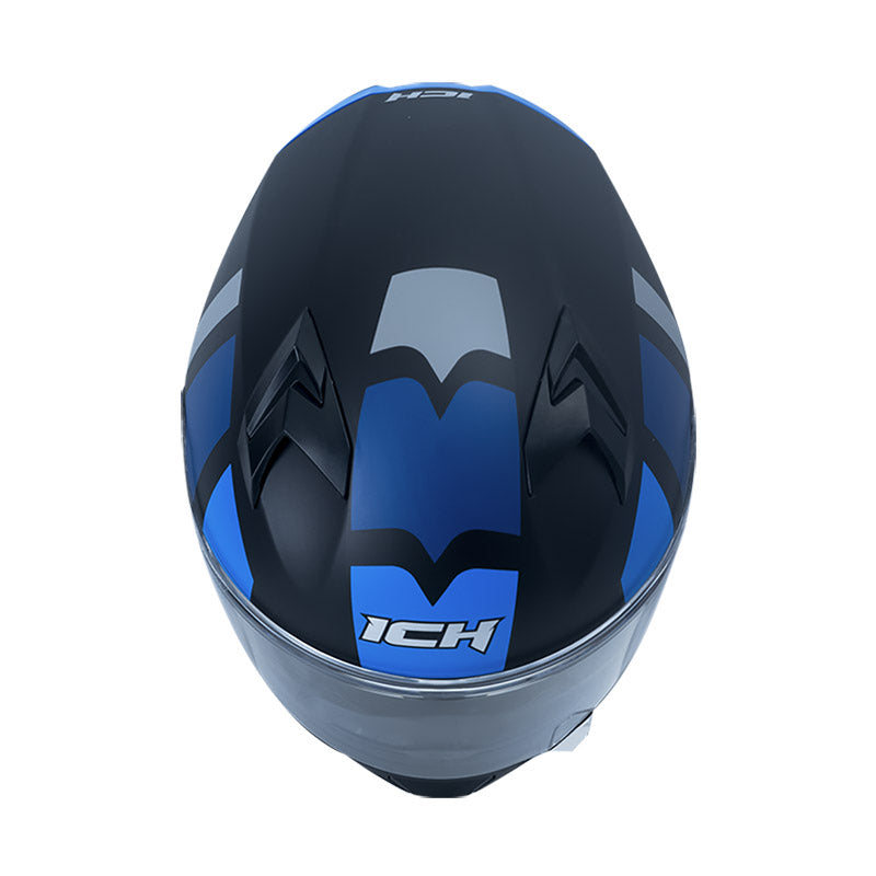 CASCO ICH ICH-503SP MOTOREX MATE NEGRO AZUL HUMO