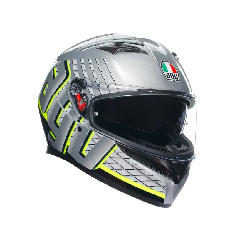 CASCO AGV K3 FORTIFY GRIS NEGRO AMARILLO NEON