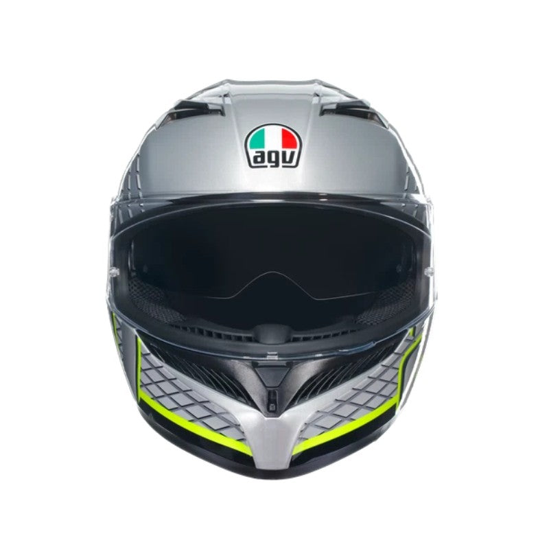 CASCO AGV K3 FORTIFY GRIS NEGRO AMARILLO NEON