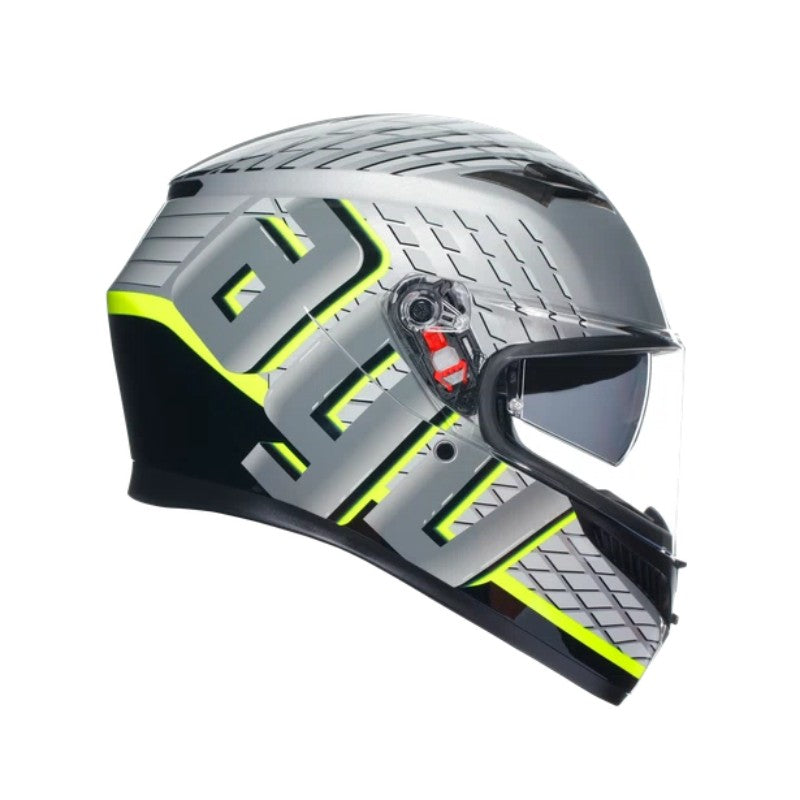 CASCO AGV K3 FORTIFY GRIS NEGRO AMARILLO NEON