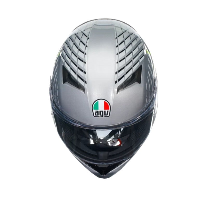 CASCO AGV K3 FORTIFY GRIS NEGRO AMARILLO NEON