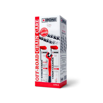 KIT CADENA OFFROAD LUBRICANTE LIMPIADOR CEPILLO IPONE