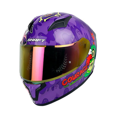 CASCO SHAFT SH-582SP COURAGE MORADO ROSADO VISOR IRIDIUM