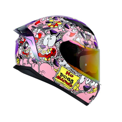 CASCO SHAFT SH-582SP COURAGE MORADO ROSADO VISOR IRIDIUM