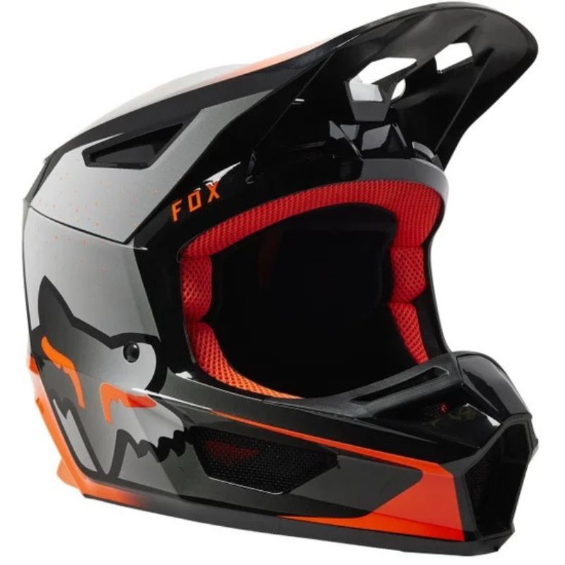 CASCO FOX V2 VIZEN NEGRO NARANJA