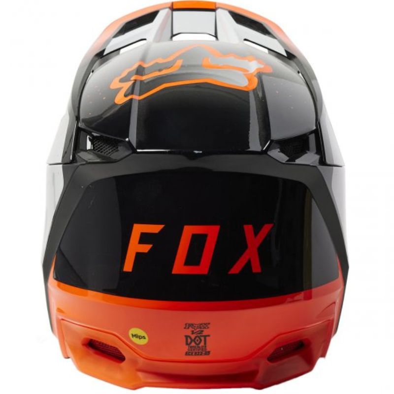 CASCO FOX V2 VIZEN NEGRO NARANJA