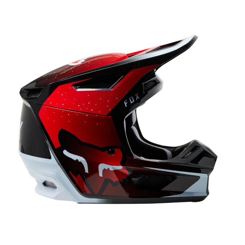 CASCO FOX V2 VIZEN NEGRO ROJO