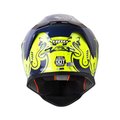 CASCO HRO HRO-506SP CITAX AZUL OSCURO AMARILLO NEON IRIDIUM