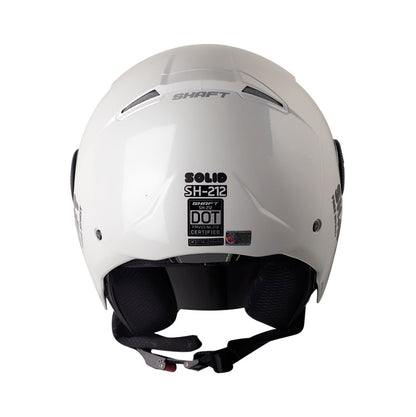 CASCO SHAFT SH-212 SOLID BLANCO PERLA NEGRO VISOR IRIDIUM