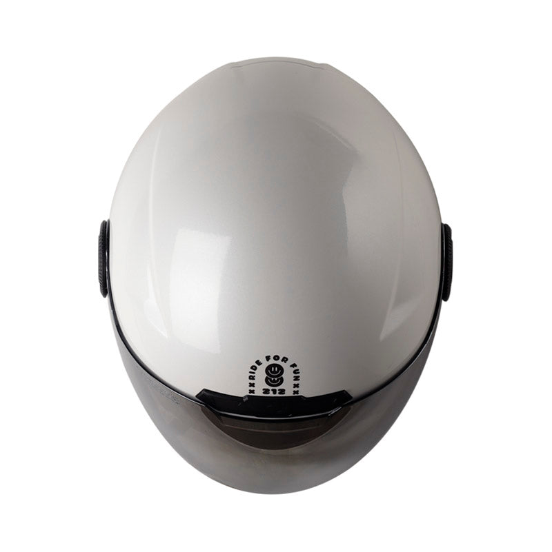 CASCO SHAFT SH-212 SOLID BLANCO PERLA NEGRO VISOR IRIDIUM
