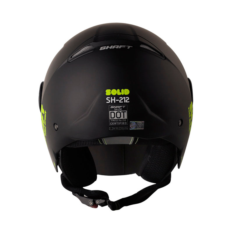 CASCO SHAFT SH-212 SOLID MATE NEGRO AMAERILLO NEON