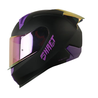 CASCO SHAFT SH-560 SOLID MATE NEGRO MORADO VISOR IRIDIUM