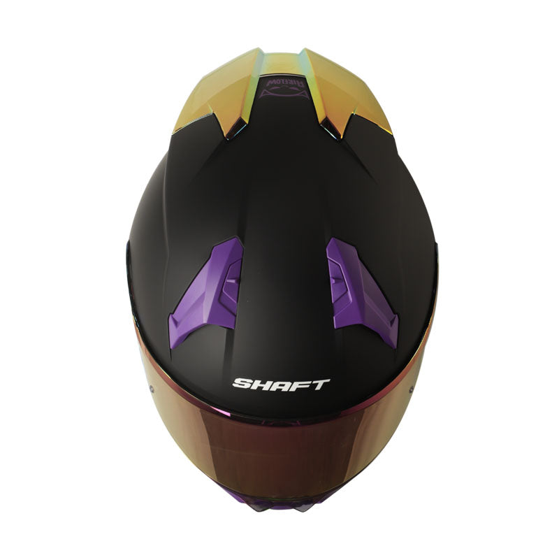CASCO SHAFT SH-560 SOLID MATE NEGRO MORADO VISOR IRIDIUM