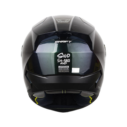 CASCO SHAFT SH-560 EVO SOLID CAMALEON PLATA VISOR AZUL