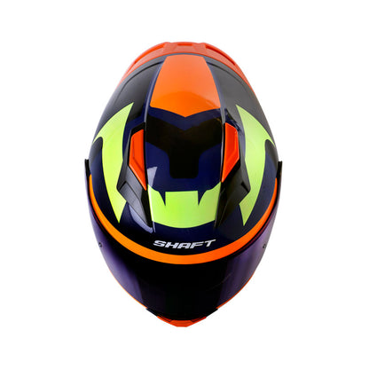 CASCO SHAFT SH-582SP EVO MIXTER AZUL OSCURO AMARILLO NEON