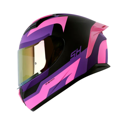 CASCO SHAFT SH-582SP EVO MIXTER MORADO FUCSIA VISOR IRIDIUM