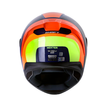 CASCO SHAFT SH-582SP EVO MIXTER AZUL OSCURO AMARILLO NEON