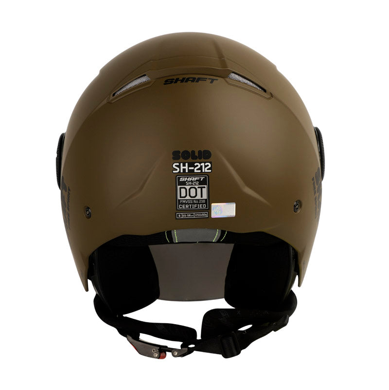 CASCO SHAFT SH-212 SOLID CAFE NEGRO VISOR PLATA