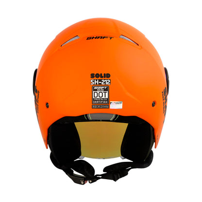 CASCO SHAFT SH-212 SOLID NARANJA NEON NEGRO VISOR IRIDIUM