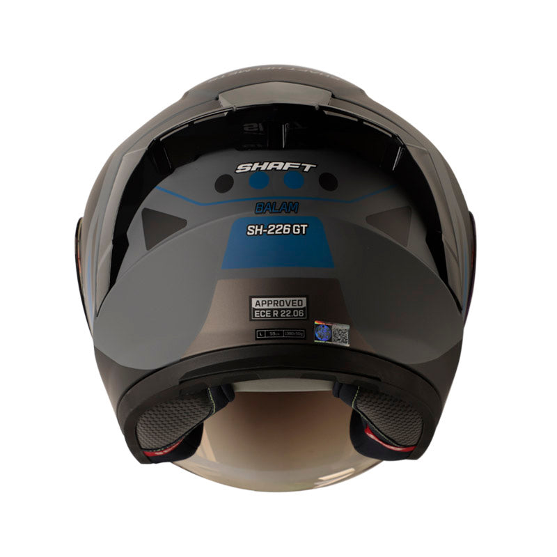 CASCO SHAFT SH-226GT BALAM MATE GRIS OSCURO AZUL IRIDIUM