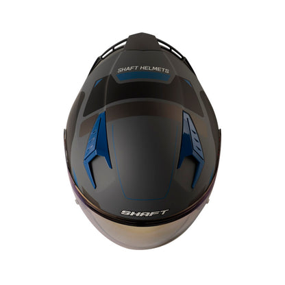 CASCO SHAFT SH-226GT BALAM MATE GRIS OSCURO AZUL IRIDIUM