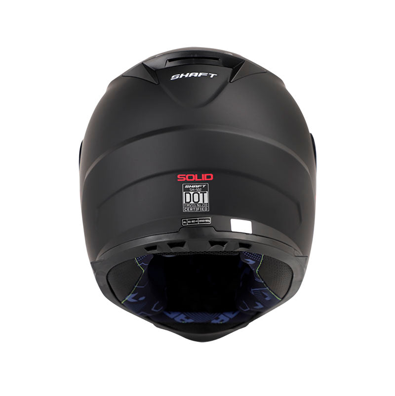 CASCO SHAFT SH-502 SOLID MATE NEGRO ROJO VISOR HUMO