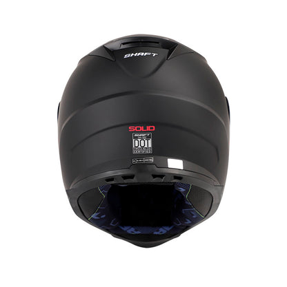 CASCO SHAFT SH-502 SOLID MATE NEGRO ROJO VISOR HUMO